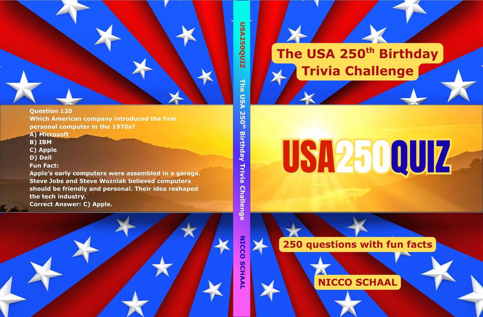 USA250QUIZ Hardcover Book Image.