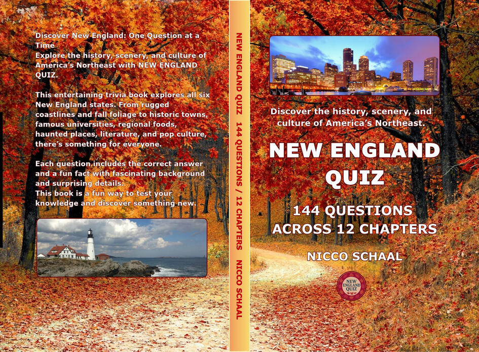 NEW ENGLAND QUIZ FRONT AND BACK BOOK COVER FOR NEW ENGLAND QUIZ